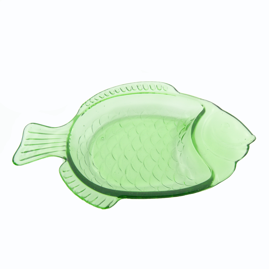 Fiskfat i grönt glas