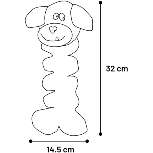 Bungee hund i plysch med blommiga detaljer - Bild 3