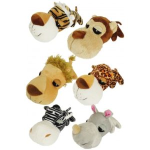 Blandade Plyschdjungeldjur med pip – 15 cm