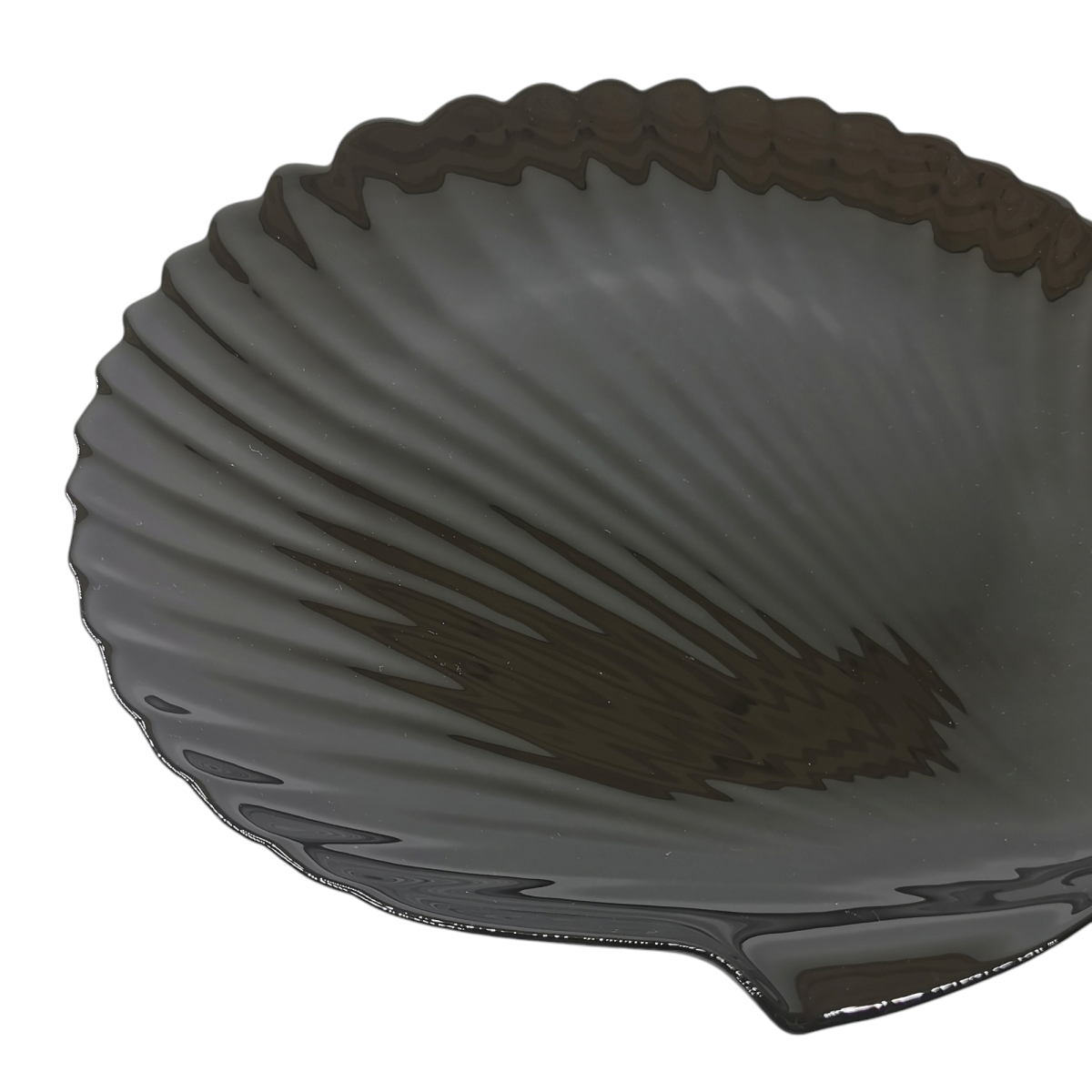 Fat formad som snäcka i svart glas - Bild 3